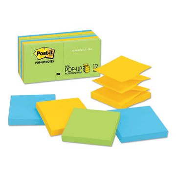 Post-it® Dispenser Notes Original Pop-up Refill Value Pack, 3 X 3, Floral Fantasy Collection Colors, 100 Notes-pad, 12 Pads-pack freeshipping - TVN Wholesale